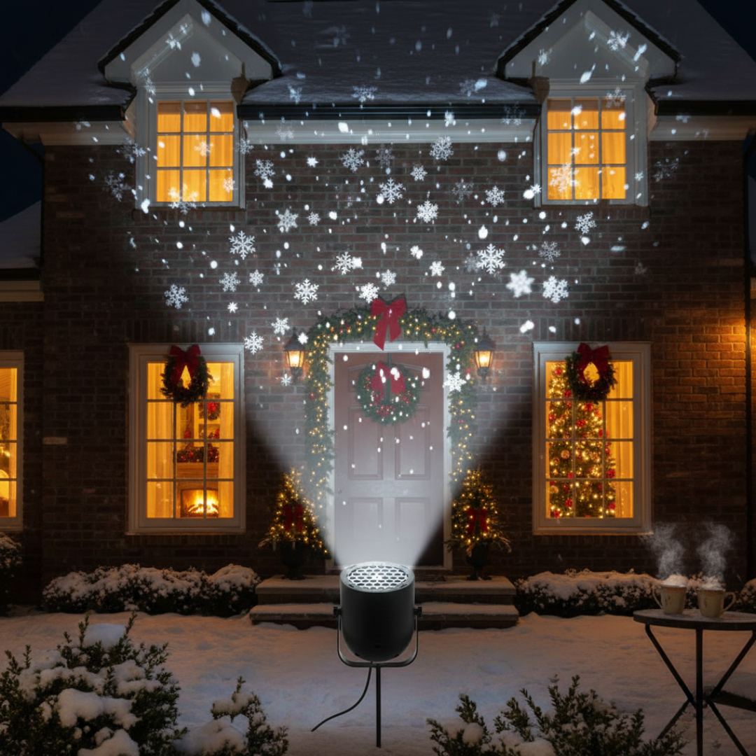 ChristmasGlow Projector™️ – En betagende sne- og lyseffekt til enhver anledning