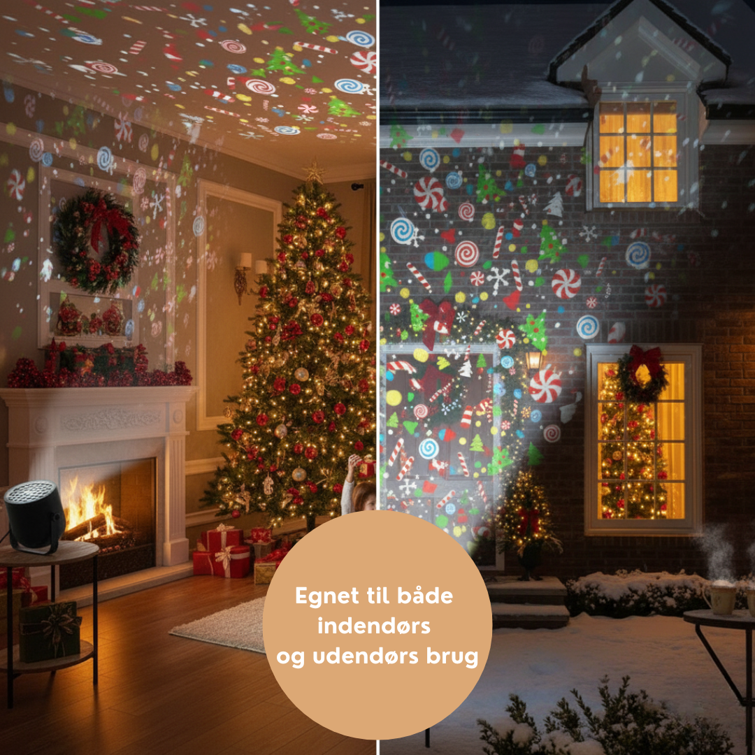 ChristmasGlow Projector™️ – En betagende sne- og lyseffekt til enhver anledning